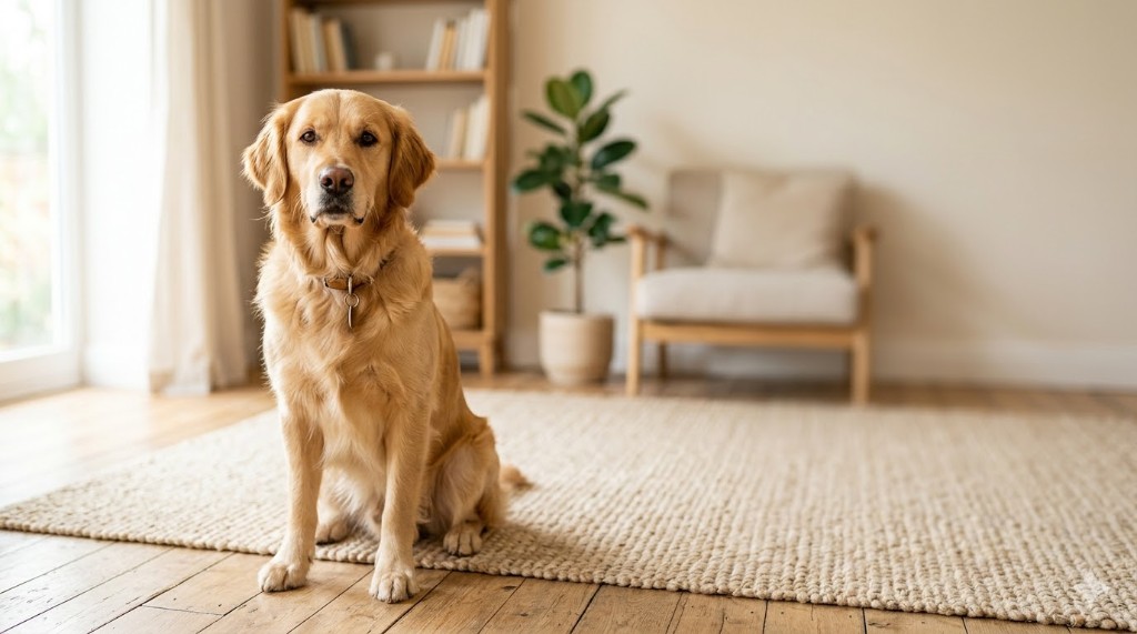 Chien en séance d’éducation positive à domicile
